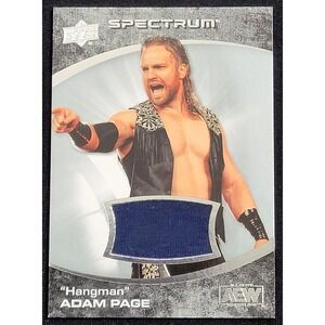 2021 UPPER DECK AEW SPECTRUM ‎ HANGMAN ADAM PAGE  EVENT WORN RELIC